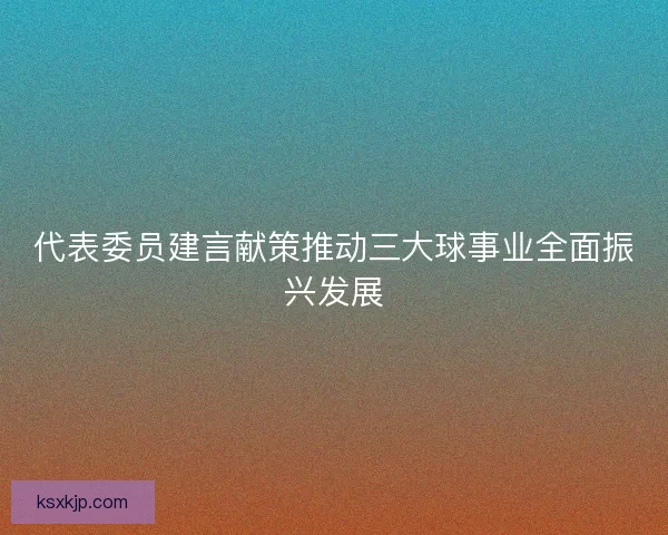 代表委员建言献策推动三大球事业全面振兴发展